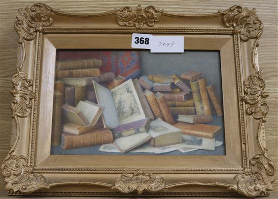 Frederick Spencer Still life of books 17 x 25cm